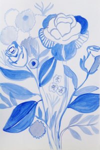 Serene Blue Blooms by Iria Fernandez