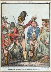 A Recruiting Party by Isaac (after) Cruikshank