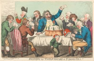 Drawing for Twelfth-Cake at St. Annes Hill by Isaac Cruikshank