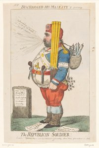 Caricature of Charles James Fox, 1798 (The Republican Soldier!) by Isaac Cruikshank