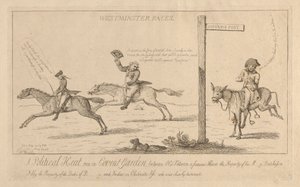 Westminster Races, A Political Heat Run in Convent Garden by Isaac Cruikshank