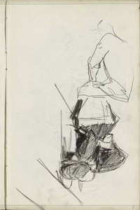 Seated Man and a Seated Girl by Isaac Israels