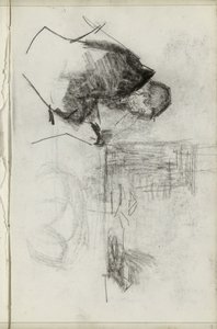 Seated man, in profile