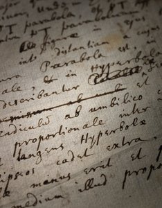 Two Pages of Revisions to the Principia Mathematica by Isaac Newton