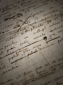 Two pages of revisions to the Principia Mathematica by Isaac Newton