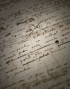 Two pages of revisions to the Principia Mathematica by Isaac Newton