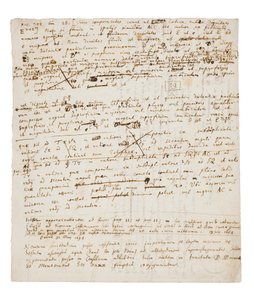 Two pages of revisions to the Principia Mathematica by Isaac Newton