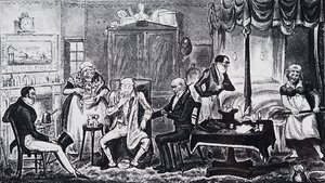 A Man Suffering from Over-Indulgence by Isaac Robert Cruikshank