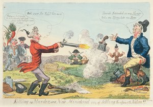 Killing no Murder, or a New Ministerial way of settling the affairs of the Nation! by Isaac Robert Cruikshank