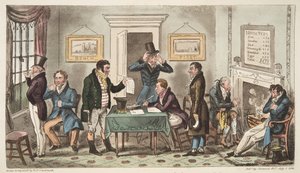 Morning and in Low Spirits, a Lock Up scene in a Spunging House, Carey Street, a bit of Good Truth, from The English Spy