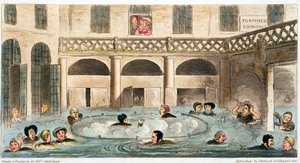 Public Bathing at Bath, or Stewing Alive, 1825