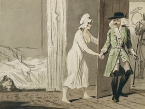 The Cuckold departs for the Hunt, c.1800 by Isaac Robert Cruikshank