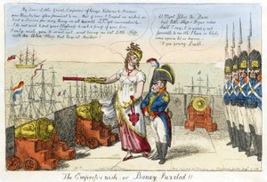 The Empress Wish or Boney Puzzled! by Isaac Robert Cruikshank