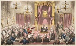 The House of Lords in High Debate, from The English Spy
