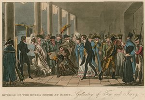 Outside of the Opera House; Gallantry of Tom and Jerry by Isaac, Robert and George Cruikshank