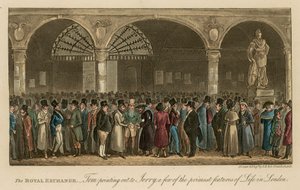 The Royal Exchange: Tom pointing out to Jerry a few of the primest features of life in London by Isaac, Robert and George Cruikshank