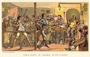 Tom and Jerry in Trouble After a Spree by Isaac, Robert and George Cruikshank