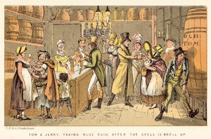 Tom and Jerry, Taking Blue Ruin, After the Spell is Broke Up by Isaac, Robert and George Cruikshank