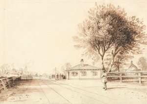 View on the Line of the Liverpool and Manchester Railway by Isaac Shaw