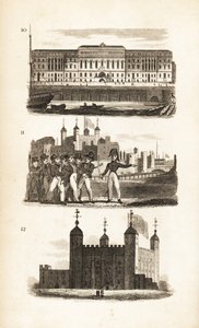 The Custom House, the Press Gang and the Tower of London by Isaac Taylor
