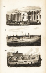 The General Post-Office, Southwark Bridge and Waterloo Bridge by Isaac Taylor