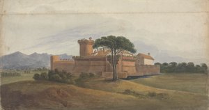 Castle of Ostia with Mountains in the Distance by Isaac Weld