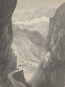 Pass of the Gemmi, Descending to Leukerbad, Switzerland by Isaac Weld