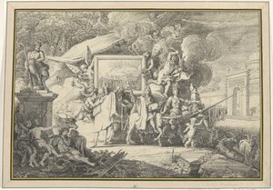 Satire on Painting and the French Academy by Isaac de Moucheron