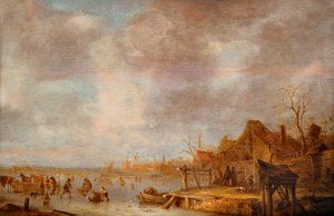 A winter day outside Haarlem, Between 1638 and 1640