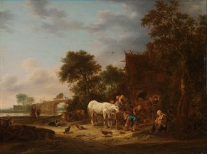 Country Inn with a Horse at the Trough
