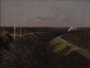 A train on the way, 1890s by Isaak Ilyich Levitan
