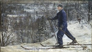Kliment Voroshilov on a skiing trip by Isaak Israilevich Brodsky