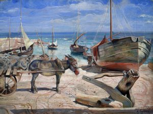 The Island of Capri. Painting by Isaak Brodsky (1884-1939) by Isaak Israilevich Brodsky
