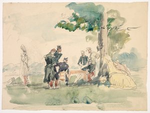Soldiers Under a Tree