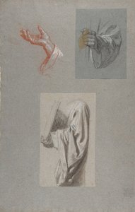 Hand of Saint Remi, Hand of Saint Remi, Drapery Study for Acolyte Holding Book by Isidore Pils