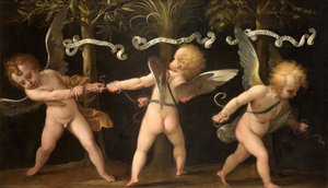 Allegory with winged cherubs, c. 1635 by Isidoro Bianchi