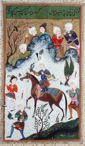 The Kings Hunt, from Divan by Huseyn Bayqara, c.1540 by Islamic School