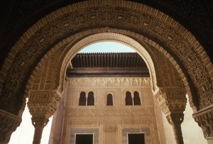 View of the palace from the patio de Mexuar by Islamic School