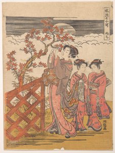 One of the Seven Komachi: Amagoi (Praying for Rain) by Isoda Koryusai