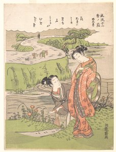 Plum-Seeing Month: Second Month by Isoda Koryusai