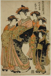 The Sixth Month: Nioteru of the Ogiya, from the series Models for Fashion: New Designs as Fresh as Young Leaves by Isoda Koryusai