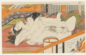 Young Lovers, No. 10 from Twelve Bouts in the Way of Love by Isoda Koryusai