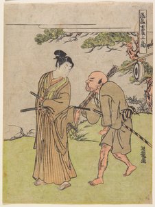 Young Warrior and His Attendant by Isoda Koryusai