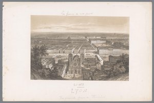 View of Lyon and the Cathedral from Fourvière (Contemporary France) by Isodore Laurent Deroy