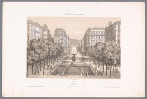 View of the Place and Rue Impériale in Lyon by Isodore Laurent Deroy