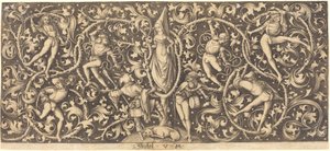 Ornament with Morris Dancers by Israhel van Meckenem