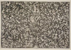 Ornament with Lovers by Israhel van Meckenem