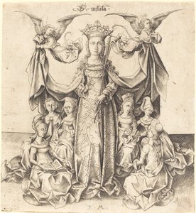 Saint Ursula and Her Maidens by Israhel van Meckenem