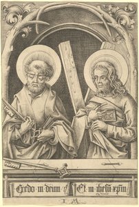Saints Peter and Andrew by Israhel van Meckenem