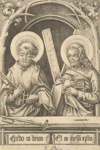 Saints Peter and Andrew, c. 1480-1485 by Israhel van Meckenem